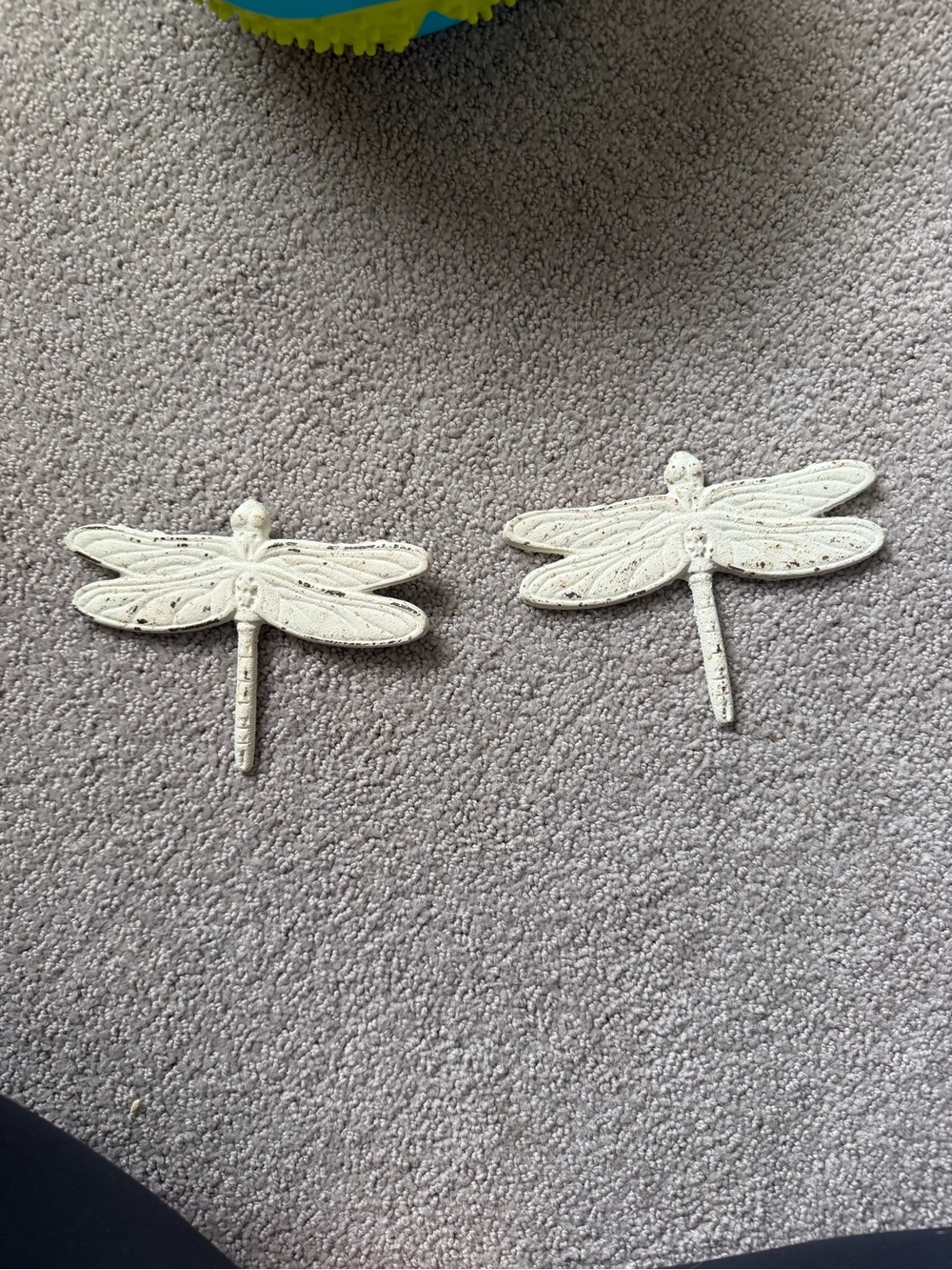 2 Decorative Dragonfly Wall Hooks Vintage Style Cast Iron Dragonfly Wall Décor